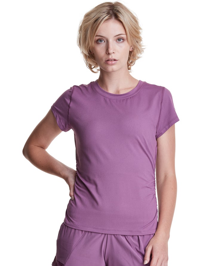 Champion Soft Touch Ruched Side T-Shirt Dames - Paars - Belgie 8140RMPXS